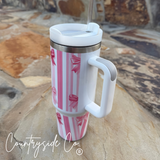 Pink Bow 40oz Insulated Tumbler Cup