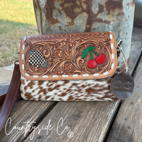 Lucky Charm Leather and Cowhide Purse