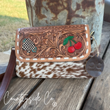 Lucky Charm Leather and Cowhide Purse