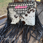 Checkered Howdy Conceal Carry Leather Purse