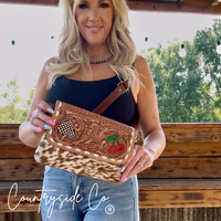 Lucky Charm Leather and Cowhide Purse