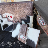 Gambler Cowhide Purse and Wallet BUNDLE