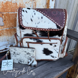 Mesa Cowhide Concealed Carry Backpack, Wristlet, Keychain BUNDLE