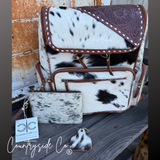 Mesa Cowhide Concealed Carry Backpack, Wristlet, Keychain BUNDLE