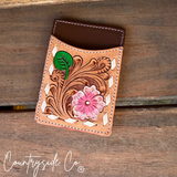 Tooled Leather Credit Card Holder - Dixies Western Wear 