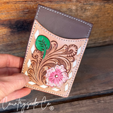 Tooled Leather Credit Card Holder - Dixies Western Wear 
