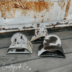 Handmade Cowhide Coaster Set by Countryside Co.