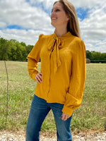 BUSINESS BABE TOP MUSTARD