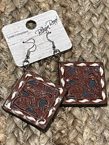 Leather Patch Earrings