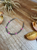 Pink Opal & Sterling Silver Pearl Bracelet
