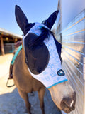 Turquoise Bronc Fly Mask - Dixies Western Wear 