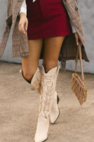 SALE The Out West Tall Cowboy Boot in Cream