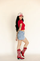 SALE The Pistola Red Cowboy Boot