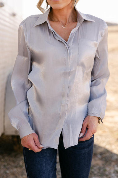 SALE The Alora Top in Silver