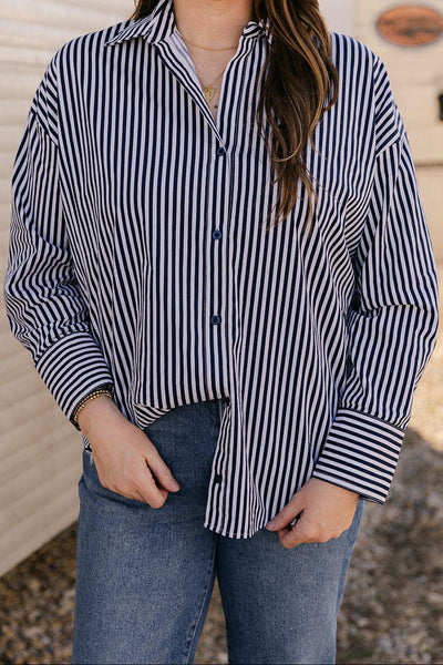 SALE The Emery Top in Navy