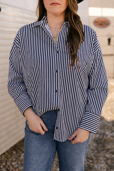 SALE The Emery Top in Navy
