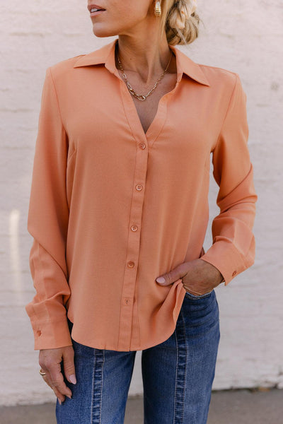 SALE The Shea Staple Top in Mango