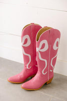 SALE The Adina Pink Bow Cowboy Boot
