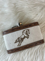 Horse Cowhide Flask