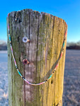 Pink Turquoise Seed Bead Necklace