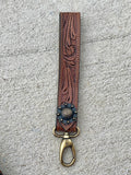 Tooled Leather Keychain