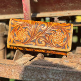 Sorrel Sunset Speedy Western Genuine Leather Barrel Bag Purse by Double B - Dixies Western Wear 