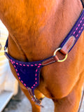 Bar-B Pink on Berry Purple BuckStitch Betty Bikini Breast Collar - Dixies Western Wear 