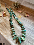 34-Inch Natural Shell & Turquoise Nugget Necklace