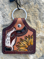 Western Leather Keychain