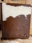 COWHIDE LEATHER TRAVEL PORTFOLIO WITH ZIPPER