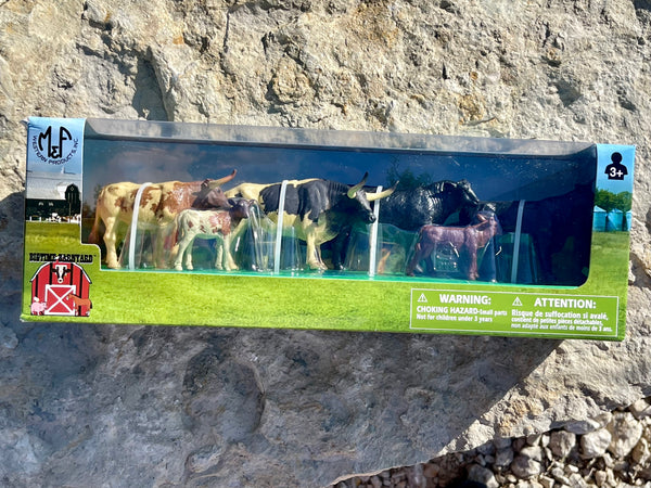 Bigtime Barnyard Cow Figurines Set of 6 Toys