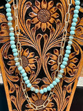 Turquoise Gold Layered Necklace