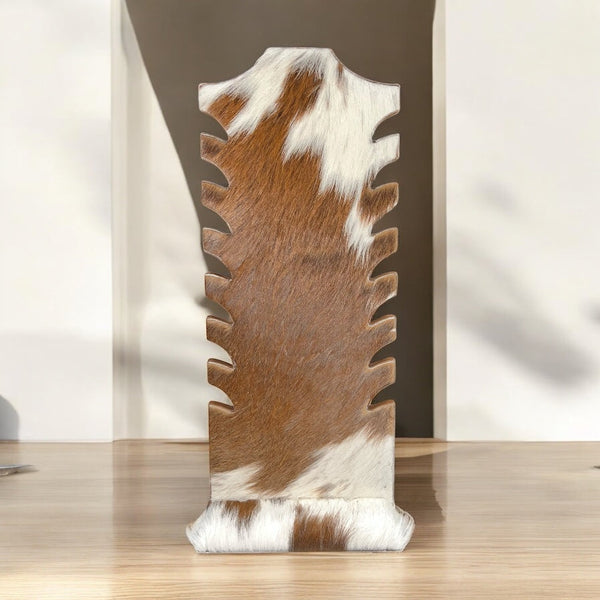 Deluxe tan Cowhide necklace display