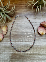 14-Inch Sterling Silver Torpedo & Spiny Oyster Heishi Choker