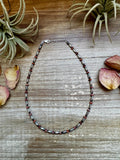 14-Inch Sterling Silver Torpedo & Spiny Oyster Heishi Choker