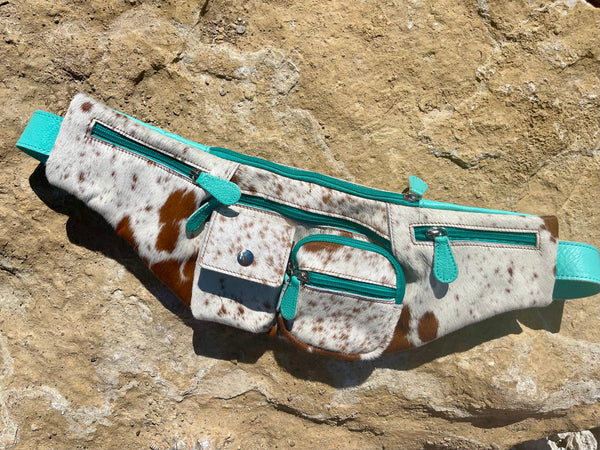 Turquoise Hide Fanny Pack