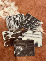 Cowhide Card Wallet Holder