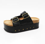 BLACK PLATFORM SANDALS