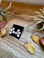 Pink Opal Half-Cluster Stud Earrings – Sterling Silver, Limited Pairs