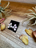 Pink Opal Half-Cluster Stud Earrings – Sterling Silver, Limited Pairs