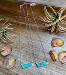 20-InchSterling Silver & Kingman Bar Turquoise Necklace –
