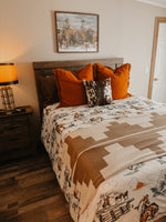 PRESIDIO TAN 100% COTTON -- 54"x74" Oversized Throw Blanket