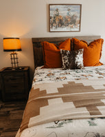 PRESIDIO TAN 100% COTTON -- 54"x74" Oversized Throw Blanket