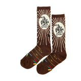 Fringe Bucking Brown Performance Socks