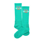 Lucky Chuck Logo Teal Performance Socks