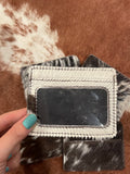 Cowhide Card Wallet Holder