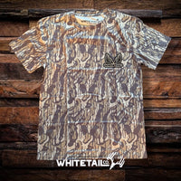New !!! Whitetail Co. Old Tree Bark Camo Faded Pocket Tee