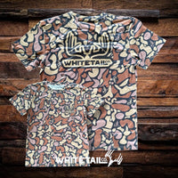 New !!! Whitetail Co. Old Dark Camo Faded Pocket Tee