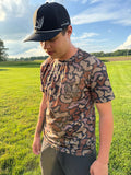 New !!! Whitetail Co. Old Dark Camo Faded Pocket Tee