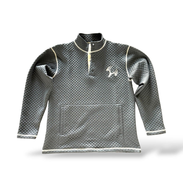 New Whitetail Co. Rut Line Waffle 1/4 Button Sweatshirt